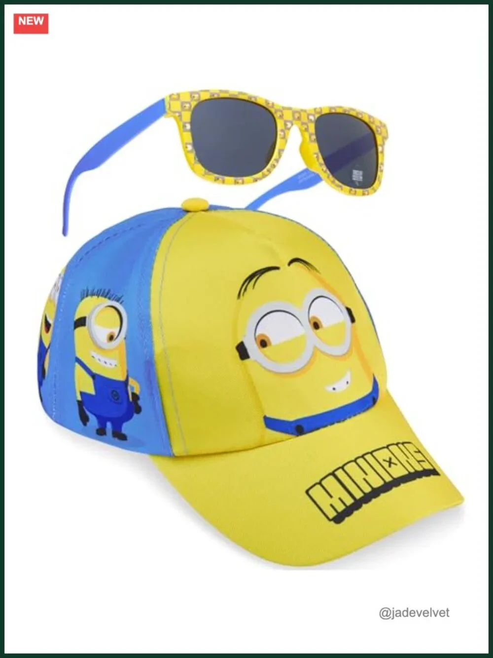 Boys Minions Baseball Cap & Sunglasses Set UV400 Sun Protection Hat Shades